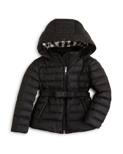 burberry double breasted jacket for kids|burberry girls janie puffer jacket.